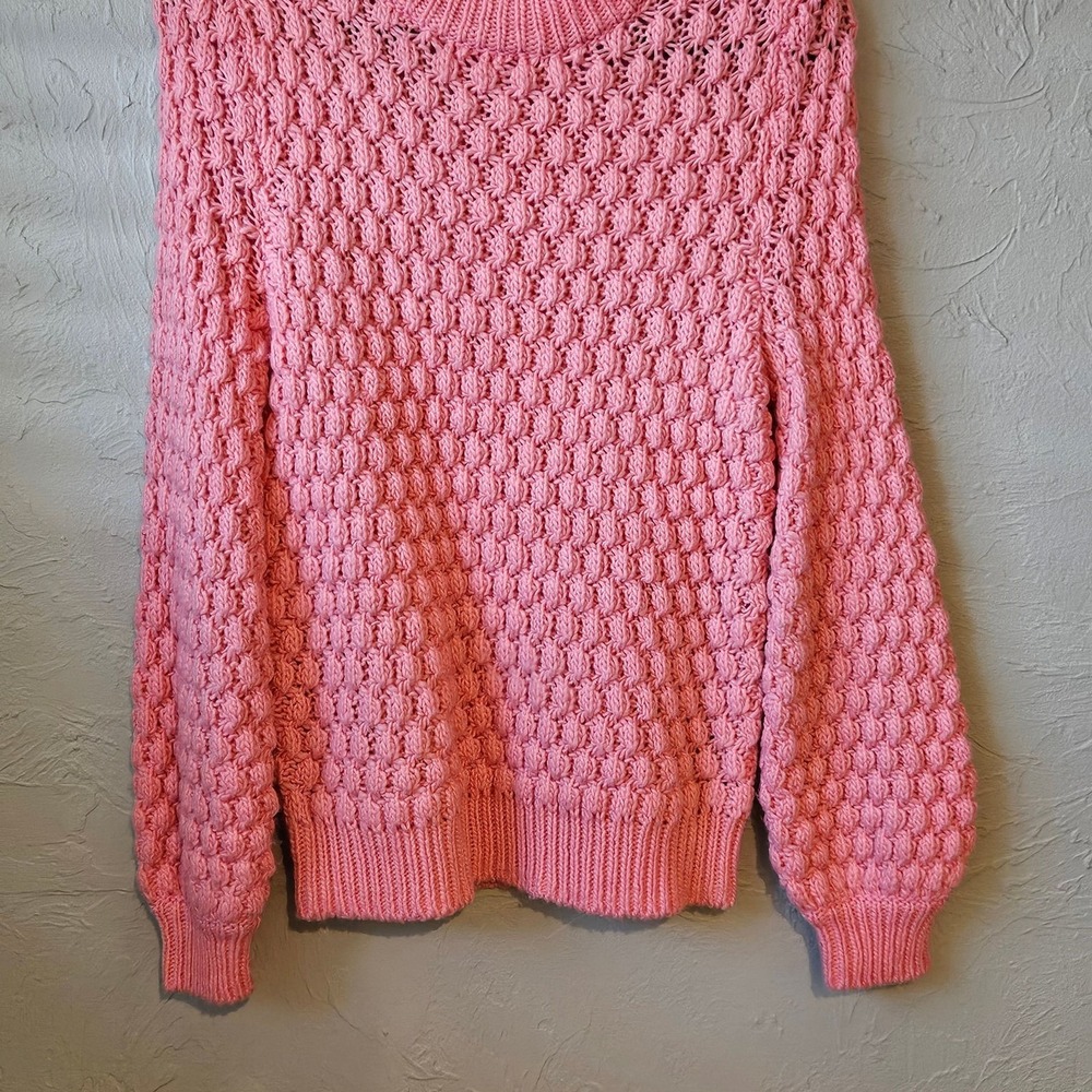 H&M Pink Popcorn Stitch Knit Sweater‎